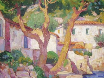 Sunny Coastal Village by Avanesova Elena