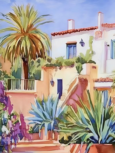 Sunny Mediterranean Villa by Avanesova Elena