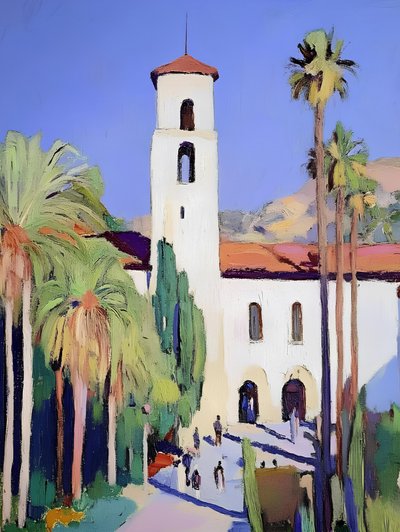 Sunny Mission Palms by Avanesova Elena