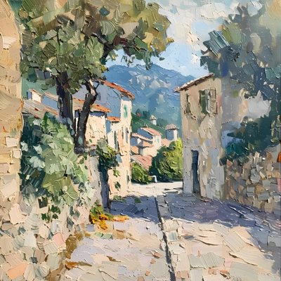 Sunny Village Street by Avanesova Elena