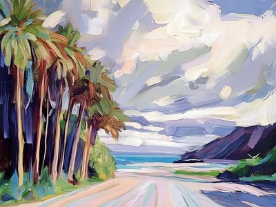 Tropical Beach Road by Avanesova Elena