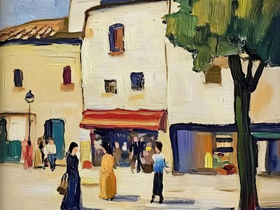 Vibrant European Street Scene by Avanesova Elena