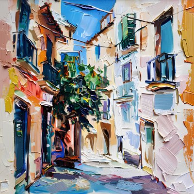 Vibrant European Street Scene by Avanesova Elena