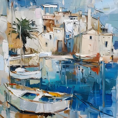 Vibrant Harbor Village by Avanesova Elena