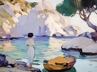 Woman By Serene Bay by Avanesova Elena