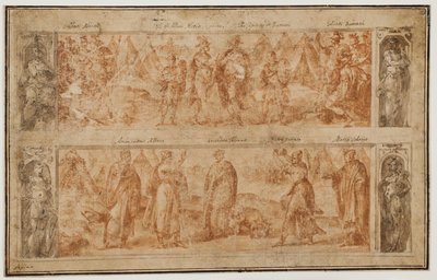 Two Friezes, One Above the Other, with Scenes from the Early History of Rome by Avanzino Nucci