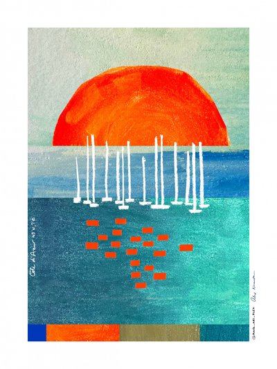 Abstract Sunset Seascape by Awol Art Alex