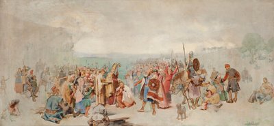 The Baptism of Olof Skötkonung in Husaby by Sigfrid of Sweden by Axel Kulle