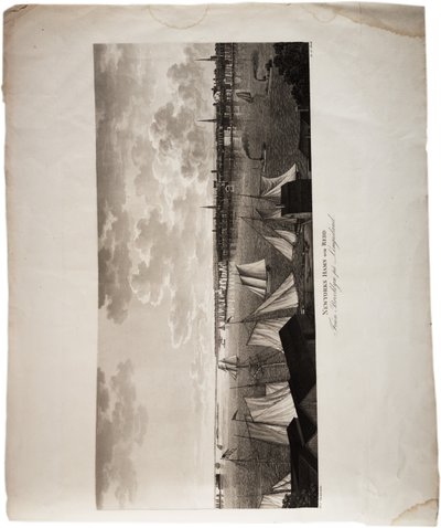 New York Harbour, from Brooklyn to Long Island, from an Atlas of the United States, 1824 by Axel Leonhard Klinckowström