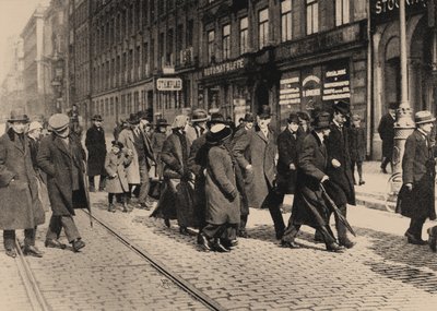 Lenin in Stockholm with Ture Nerman and Carl Lindhagen on 13 April 1917, 1917 by Axel Malmström