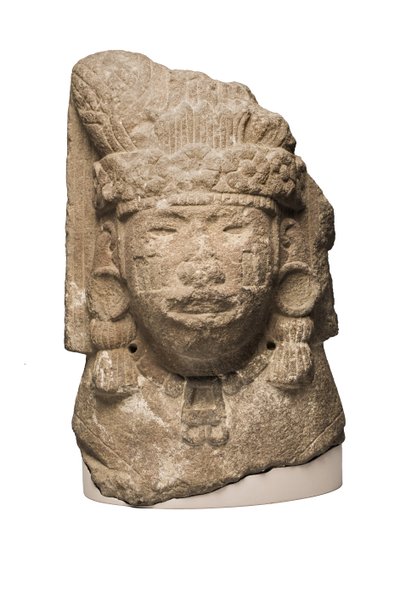 Head of Xilonen, the Goddess of Young Maize, Tenochtitlan, Mexico, 1450-1500 by Aztec