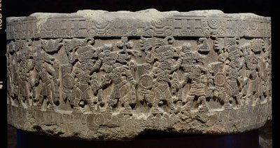 The Stone of Tizoc (c.1481-86) or Temalacatl, 1325-1521 by Aztec