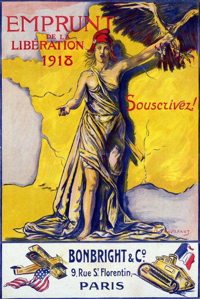 Poster for The Loan of Liberation 1918: Subscribe! - ill. by B. Chavannaz, Rights Reserved. by B. Chavannaz