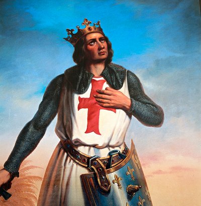 Portrait of Louis IX, King of France, called Saint Louis by B. Strobl