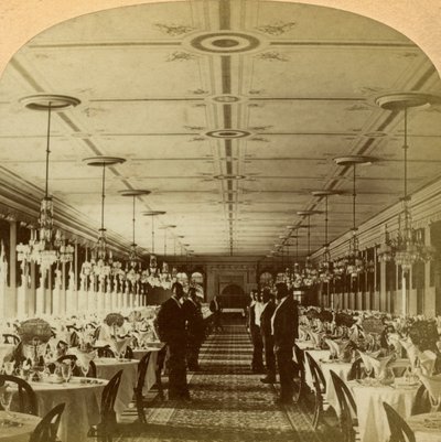 Dining Room, Grand Union Hotel, Saratoga, New York, USA by B. W. Kilburn