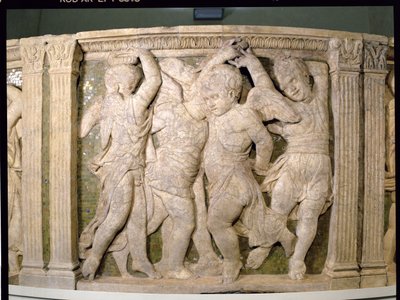 Post-restoration panel No.IV from the exterior pulpit of Prato Cathedral by B. di Donatello and Michelozzo