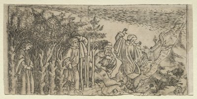 Dante Lost in the Wood: Escaping and Meeting Virgil, Canto I by Baccio Baldini