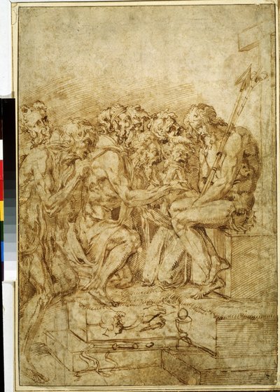Christ with Symbols of Passions Attended by Seven Figures by Baccio Bandinelli