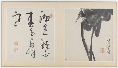 Pages from an album of flowers, birds, insect and fish, Qing Dynasty, 1688-89 by Bada Shanren