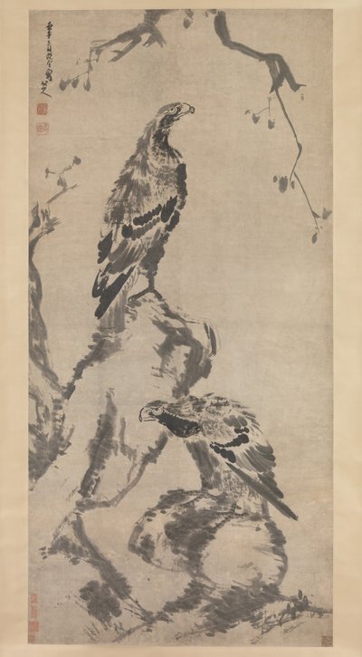 Two Eagles, dated 1702 by Bada Shanren