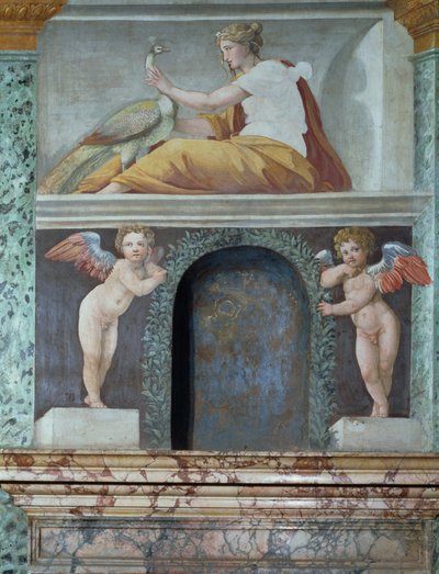 The Hall of Perspective (detail) by Baldassarre Peruzzi