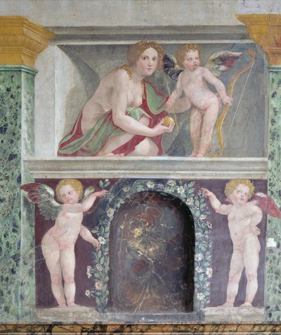 The Hall of Perspective (detail) by Baldassarre Peruzzi