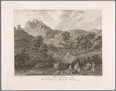 View of Roccagiovine (Suite of Six Views of the Environs of Rome) by Balthasar Anton Dunker