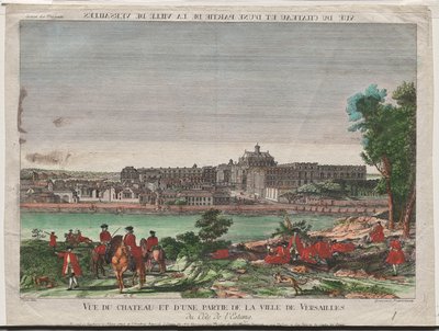 View of the Chateau and Part of the City of Versailles by Balthasar Friedrich Leizelt