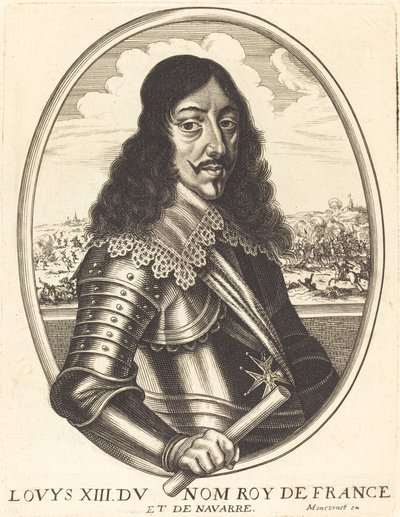 Louis XIII, King of France by Balthasar Moncornet