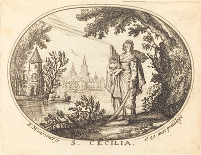 Saint Cecilia in a Landscape by Balthasar Moncornet