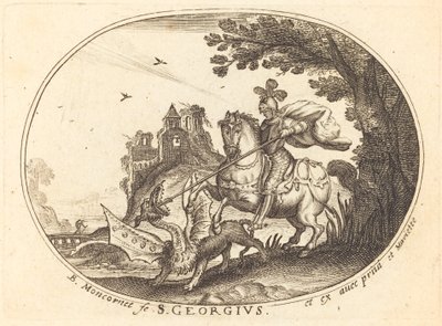 Saint George and the Dragon by Balthasar Moncornet