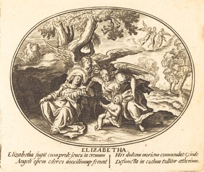 The Flight of Saint Elizabeth with the Infant Saint John by Balthasar Moncornet