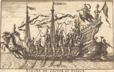 Boat of Castor and Pollux by Balthasar Moncornet after Remigio Cantagallina