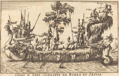Calai and Zeti Led by Boreas and Orithyia by Balthasar Moncornet after Remigio Cantagallina