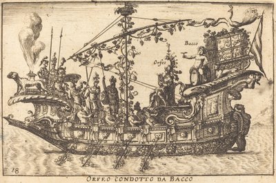 Orpheus Led by Bacchus by Balthasar Moncornet after Remigio Cantagallina