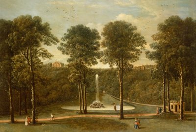 A View of the Fountain Pond at Hackfall, with the Banqueting House Beyond by Balthasar Nebot