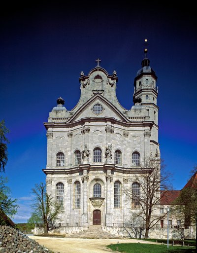 View of the facade of the monastery by architect Johann Balthasar Neumann by Balthasar Neumann