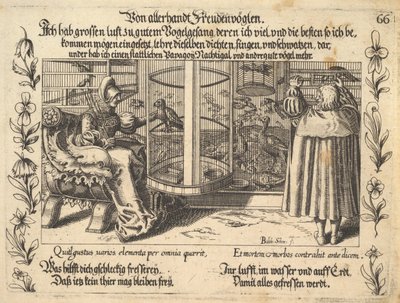 Von allerhandt Freudenvöglen, illustration from Petrarch, Glück und Unglück Spiegel by Balthasar Schwan