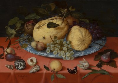 Fruit Still Life with Shells and Tulip. 1620 by Balthasar van der Ast