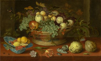 Still Life with Basket of Fruit, 1622 by Balthasar van der Ast