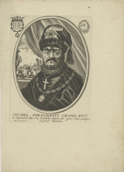 Portrait of Tsar Michail I Fyodorovich of Russia by Balthazar Moncornet