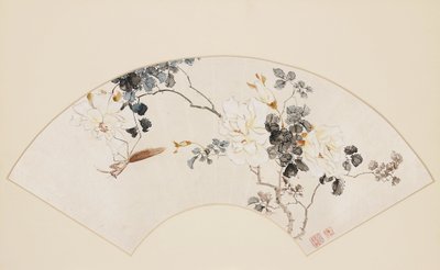 Rose and praying mantis, 19th century by Baoru Liu