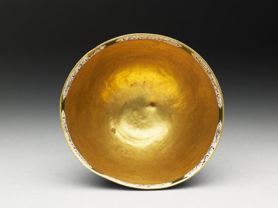Lidded Bowl, Saucer and Spoon with Astrological Decoration by Baqir