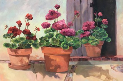 Geranium Series 2 by Barbara Cleary