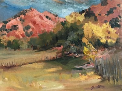 Pasture Land Chimayo, c.1980-95 by Barbara Cleary