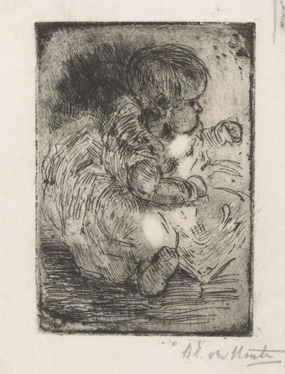 Portrait of H.W. Mouton as a Baby by Barbara Elisabeth van Houten (signed by artist)