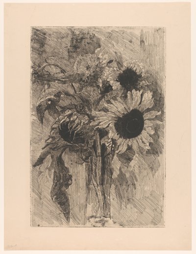 Sunflowers in a Vase by Barbara Elisabeth van Houten (signed by artist)