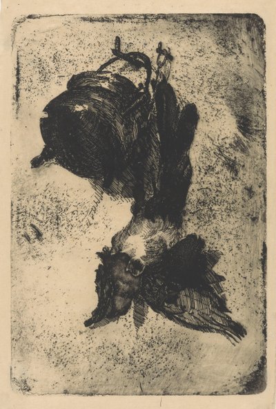 Dead Bird and Kettle on a Wall by Barbara Elisabeth van Houten
