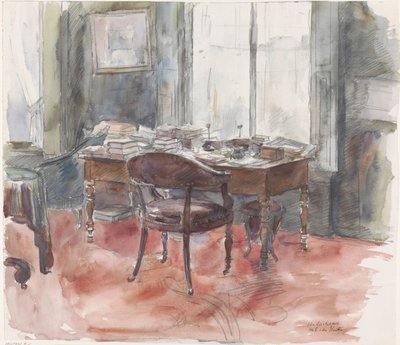 The Study Room Desk of Mr. S. van Houten, in the House at Riouwstraat 6, The Hague by Barbara Elisabeth van Houten