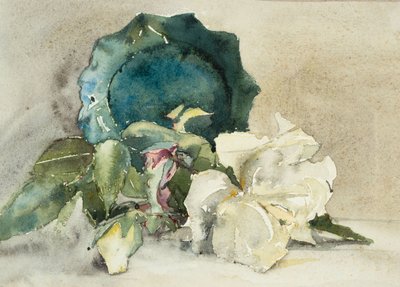 Flowers and Pot on Its Side by Barbara Leigh Smith Bodichon